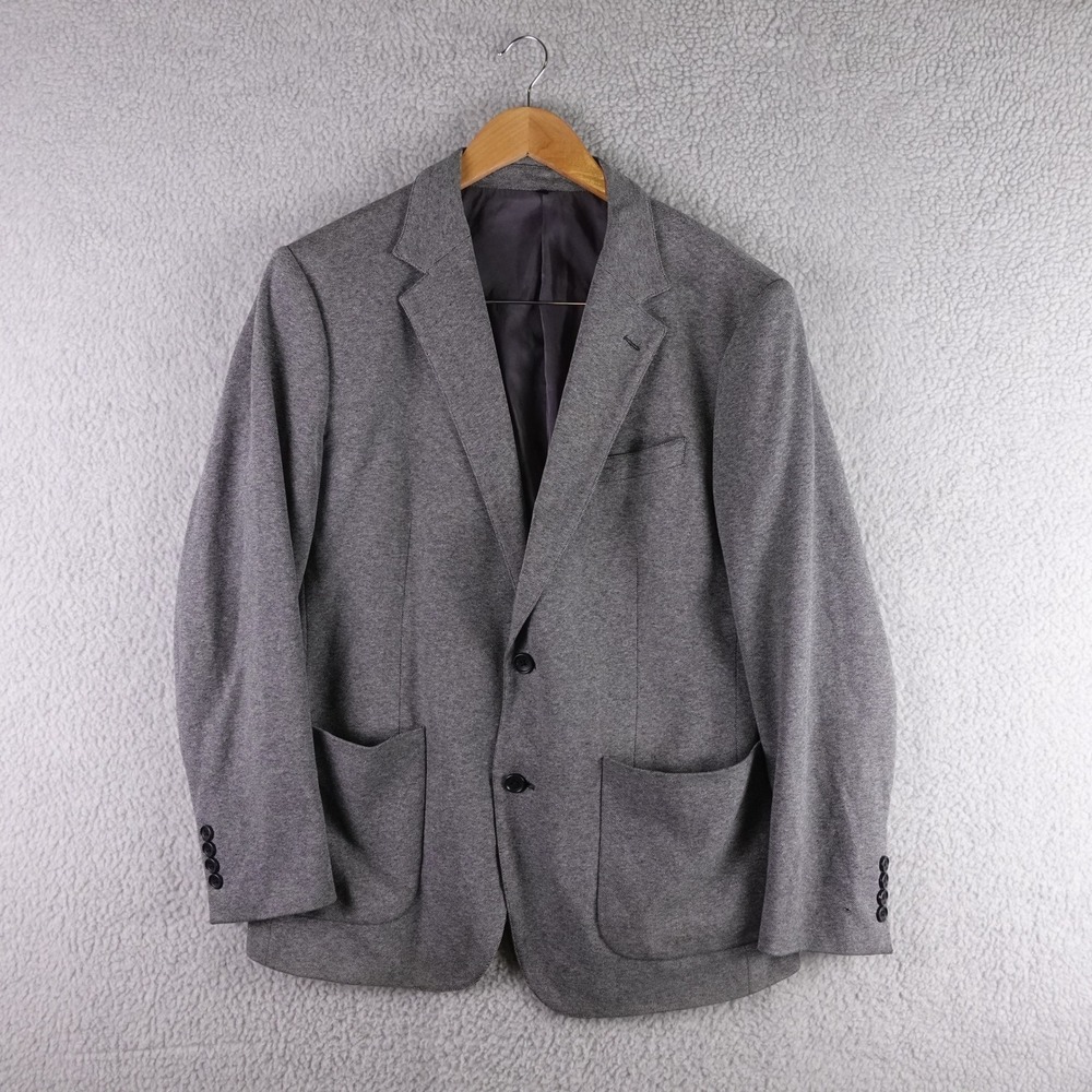 Bonobos Mens 42R Slim Fit Blazer Grey Lanificio Fortex Italian Cotton Sport Coat
